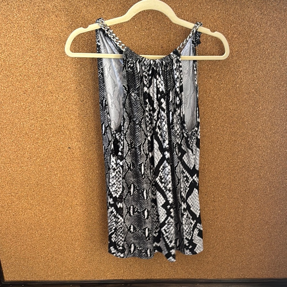 MICHAEL Michael Kors Black and White Snake Print Blouse